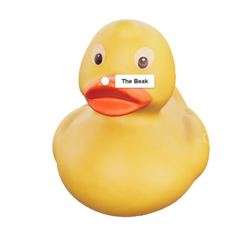 A 3d model of a toy duck